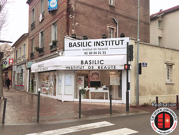 Rentoilage d'un store corbeille - Viroflay - Le Store Parisien