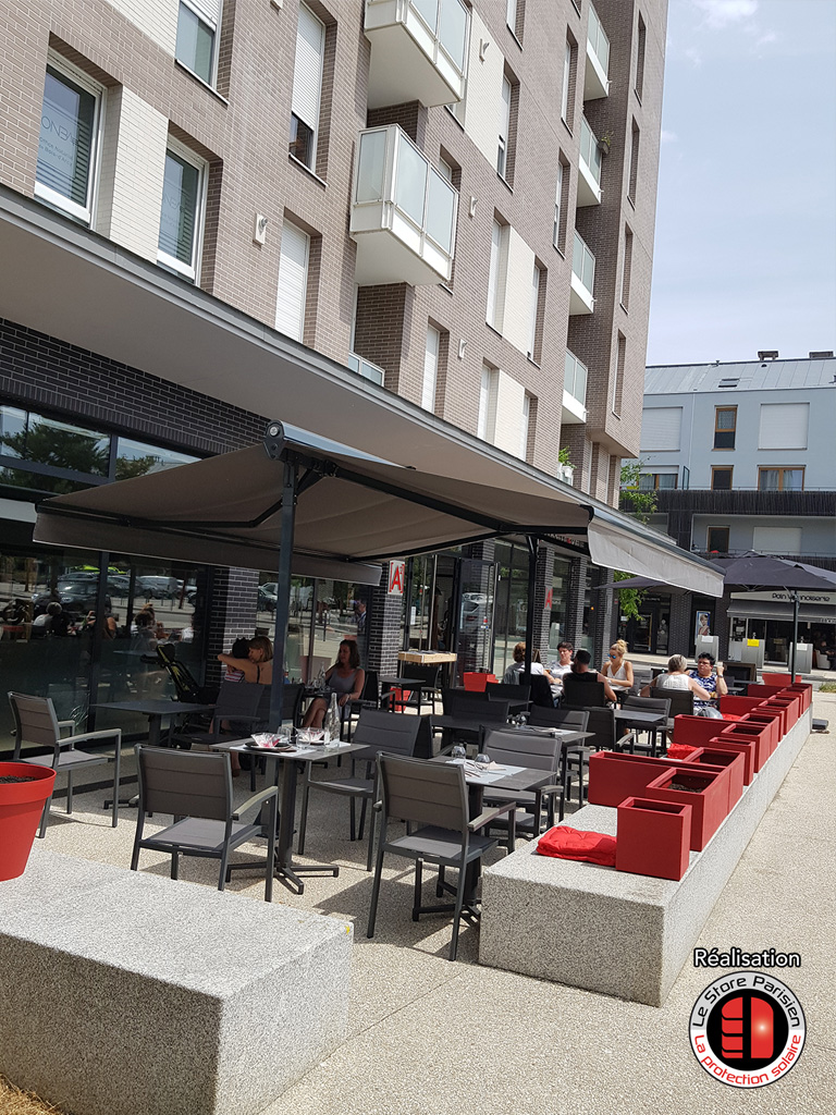 Stores de terrasse restaurant - Stores double pente 78 - Le Store Parisien