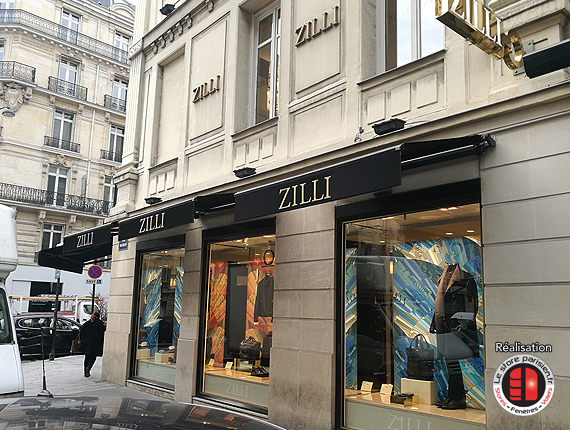 Pose de stores banne de boutique à Paris -Le Store Parisien