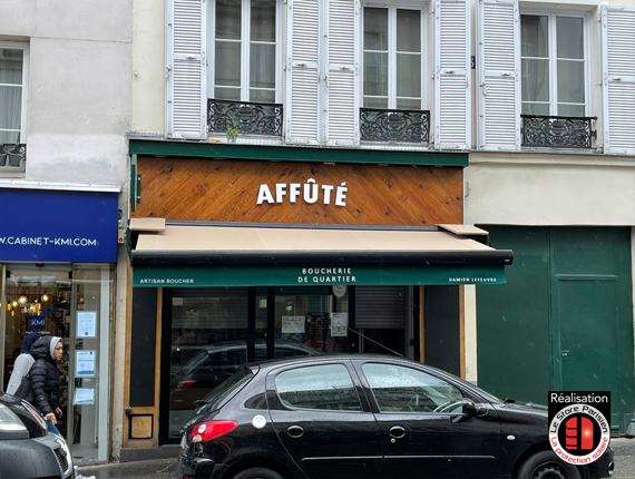 Rentoilage de stores de boucheries - Yvelines et Hauts de Seine Le Store Parisien