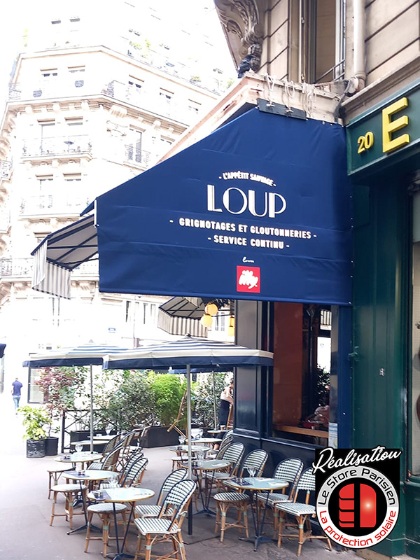 Rentoilage de joues fixes de restaurants à Paris - Le Store Parisien