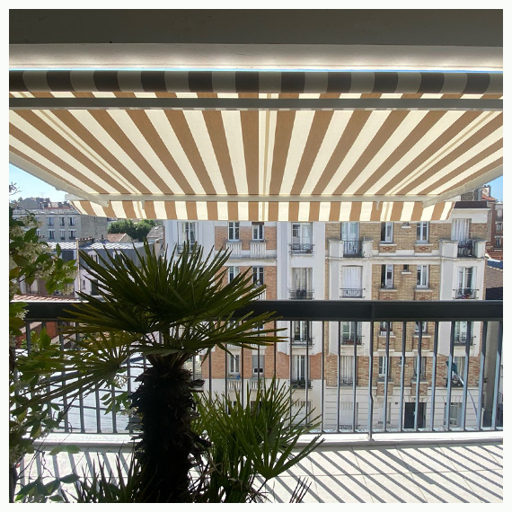 Rentoilage de stores sur balcon - Hauts-de-Seine - Le Store Parisien