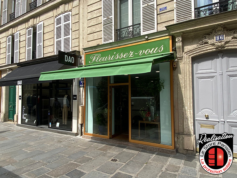 Stores bannes pour commerces, fleuristes.