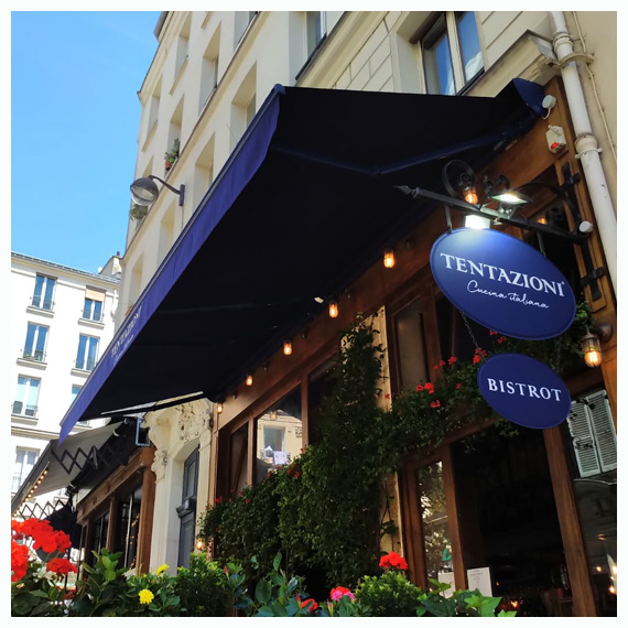 Store banne monobloc CHR commerces magasins restaurants - Paris et Ile de France  - Le Store Parisien